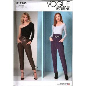 Vogue R11245 Misses or Petite 16 to 24 High Waisted Pants Uncut Sewing Pattern